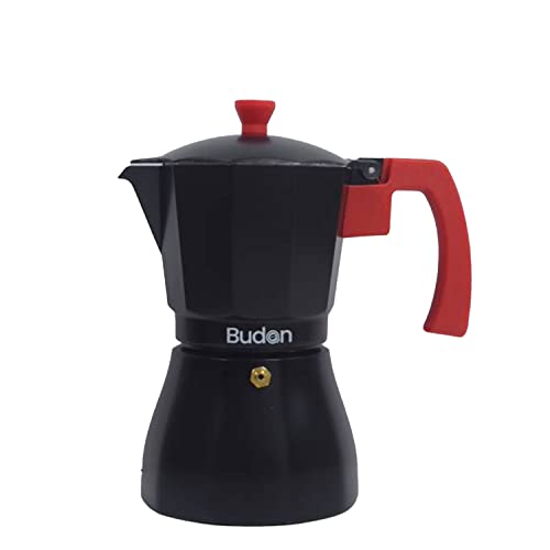 Image of Budan Classic Stovetop Moka Pot Espresso Maker, Italian Style Percolator Coffee Maker, Durable and Premium Grade Aluminium Build, 240 ML