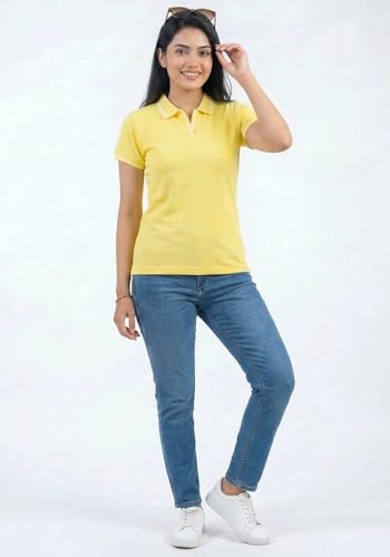 Image of Wear Your Opinion Womens Premium Pique Polo Collar Neck T-Shirt Womens Premium Pique Polo Collar Neck T-Shirt (Design: Tipped Polo)