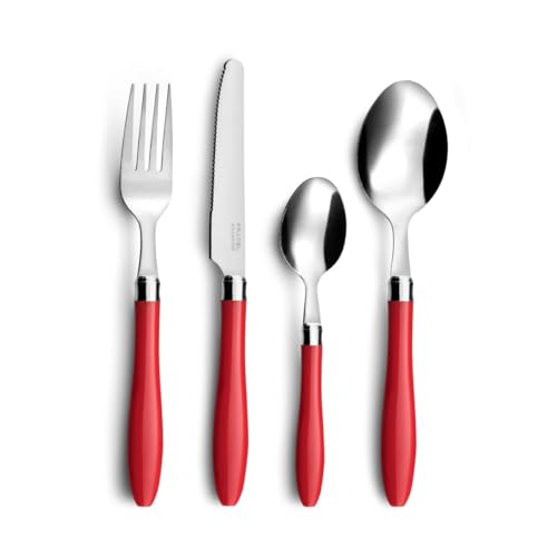 Amefa Reglisse posate, acciaio inox, 16 Pezzi 8x6x27 cm rosso