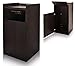 Alpine Restaurant Trash Can Cabinet - Commercial Trash Can 40 Gallon, Garbage Receptacle Indoor with Tray Holder for Restaurants, Cafeterias (Espresso Black)