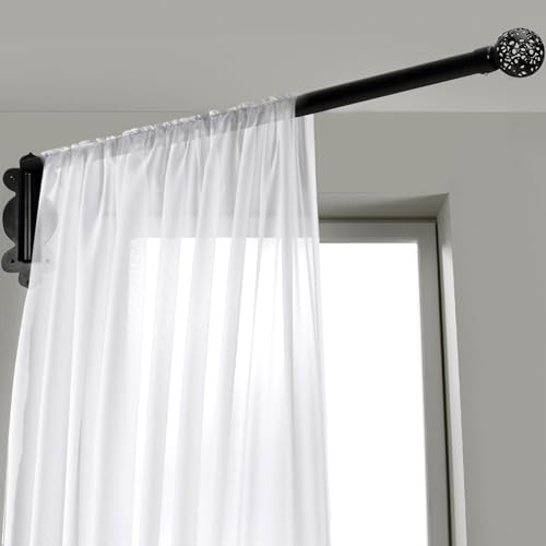 Swing Arm Curtain Rod, 47'' Long, 1.1'' Diameter, Rotate about