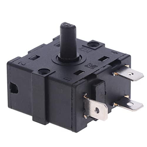 Micro interrupteur chauffage électrique 3 broches 16A avec commutateur rotatif 5 positions