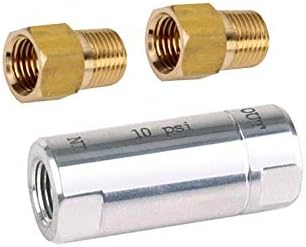 Residual Pressure Valve and Fittings Kit, 10 PSI, Polished