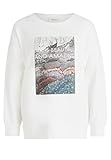 Rundhals Cartoon Damen 2586/7592 Sweatshirt, Cream/Grey, 42