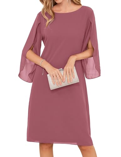 Image of GRACE KARIN Womens Formal Wedding Guest Dress 2026 Chiffon Cocktail Dress Mother of the Bride Dresses Midi Fashion Clothing