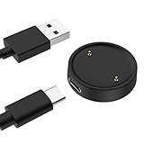 MoKo Amazfit BIP6 / Active2 用 充電器 アダプタ*1+ケーブル(1M)*1 セット 磁気吸着 Amazfit Active2/BIP6 充電ケーブル USB式 100cm アマズフィット TYPE-Cアダプター スマートウォッチ 充電 ドック スタンド マグネット Black