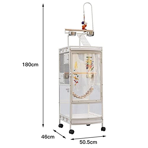 Tiiiopkvvv QS3/40560 L Bird Cage Double Layer Bird House Outdoor Plastic Large Bird Cage Cockatoo Canary Parrot Macaw Cage thumb #1