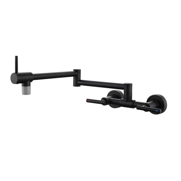 Robinet double trou pliable DualMode noir pivotant orientable