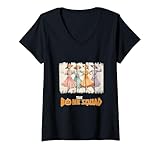 Photo Gallery donna halloween dancing skeleton witch funny costume bone squad maglietta con collo a v Photo Gallery donna halloween dancing skeleton witch funny costume bone squad maglietta con collo a v