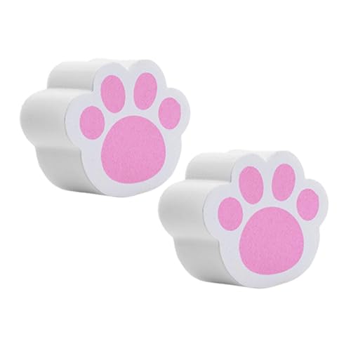 ノーブランド品 2個 猫爪スポンジスクラバー 浴室鏡 洗面台 水栓 ガラス窓対応 粘着面 清掃面付き 簡単操作 耐久性 の猫爪クリーナーツール