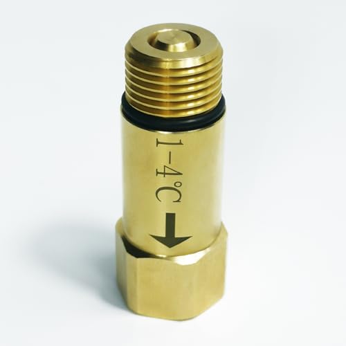 Image of Auto Anti-Freezing Valve for RV Water Tank, Hose, Outdoor Pipe, Faucet, Solar Water Heater, No Electricity Required, Accurate Temperature Sensing Thickened Brass Winterizing Valve, 1 /2 inch NPT Connection