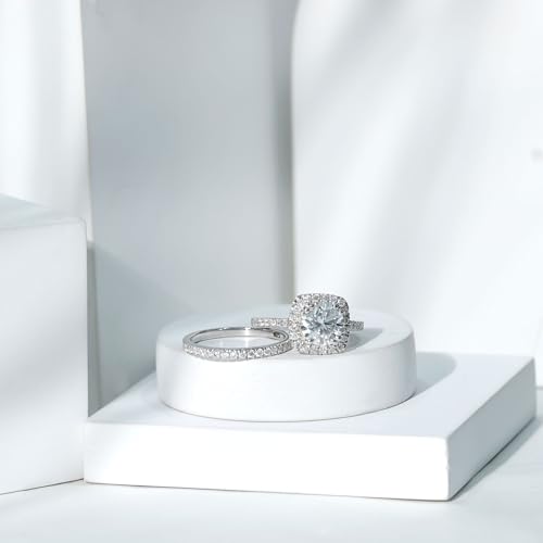 Certified Lab Grown Diamond Bridal Ring Set, Ef-Vs Quality, Diamond Engagement Ring with Band - Ready To Gift4