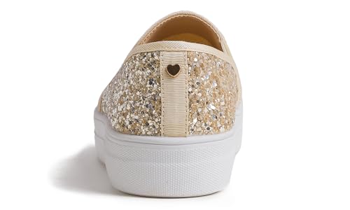 FEVERSOLE Women's Fashion Slip On Sneaker Casual Platform Loafers4