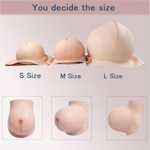 DlY Inflatable Silicone Fake Pregnant Belly, Realistic Simulation Artificial Fake Belly Belly Twins for Xmas Cosplay3