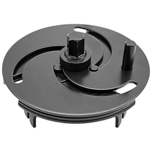 ZKTOOL Llave universal para tapa de depósito de combustible, llave de tapa de depósito de combustible ajustable de 3 mandíbulas, herramienta de extracción de tapa de bomba de combustible, 87 mm a 170
