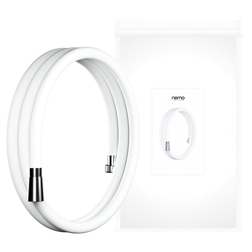 Image of NEMO Shower Hose | Made in South Korea | 2 Metre | Kink-Free | 360 Swivel | 5-layer antibacterial PVC for flexible, hygienic use, with a minimalist Korean white-metal design