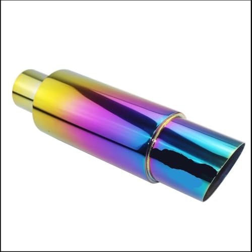 Cola de escape de acero universal con salida de 89mm y acabado Premium 3