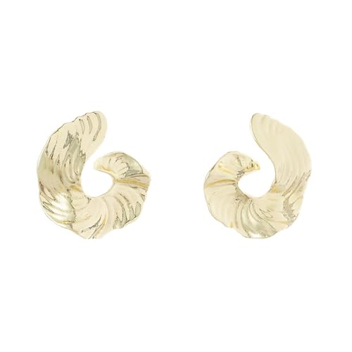 Artistic Textured Alloy Studs Oxidation-Resistant Versatile Wear Office to Evening Occasions Comfortable Work Earrings