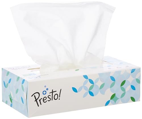 Image of Presto! 2 Ply Facial Tissue Paper,100% Natural Virgin Paper-Pack Of 4(100 Pulls Per Box)