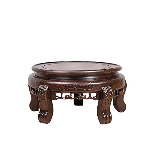 Support de plantes moderne en bois rond pour vase et aquarium