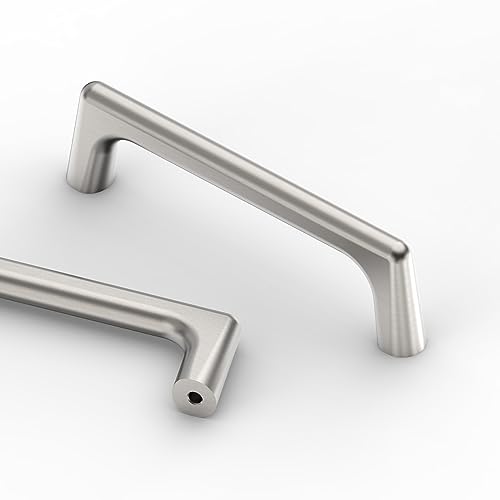 Image of Asidrama 10 Pack 3.75 Inch(96mm) Brushed Satin Nickel Cabinet Pulls Cabinet Handles Cupboard Handles Kitchen Cabinet Hardware for Cupboard Drawer Pulls