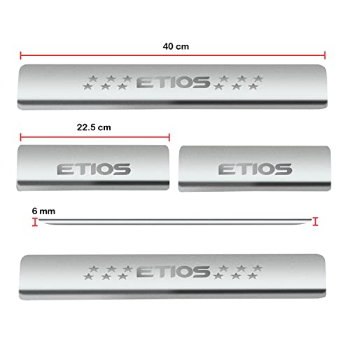 Image of Atteen Smart Door Sill /Foot Step Stainless Steel Plates Compatible With Toyota liva