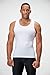DEVOPS 3 Pack Men's Muscle Dry Fit Compression Tank Top (2X-Large, White/White/White)