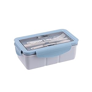 Bento Box,Heated Lunch Boxes for Working Men,Luncheaze Lunch Box-Compartments Design,Microwave/Dishwasher(Blue)