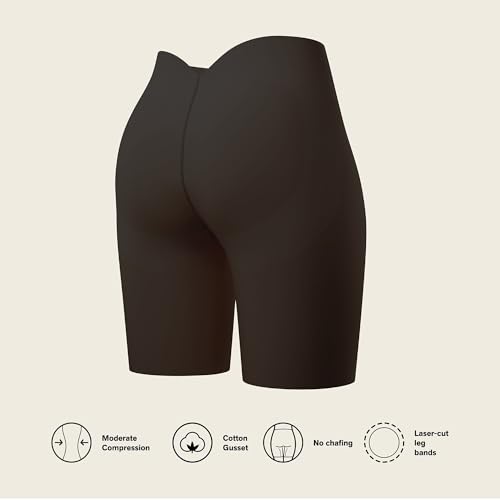 Image of Leonisa InvisiPlunge Undetectable Plunge Moderate Compression Low-Back Shapewear Shorts for Tummy Control Under Dresses