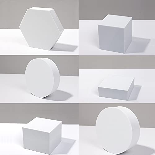 Goshoot 6 Pcs Product Photography Props Cube, Foam Solid Blocks