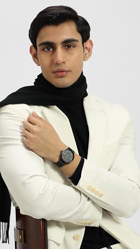 Sonata Quartz Analog with Date Black Dial Black Stainless Steel Strap Watch for Couple - NT713187029NM01