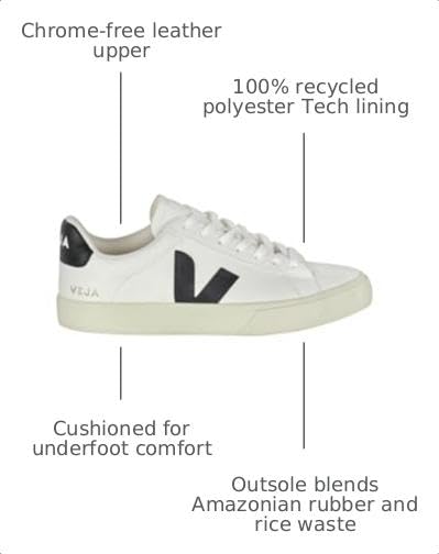 Image of Veja Women's Campo ChromeFree Leather Logo Sneakers