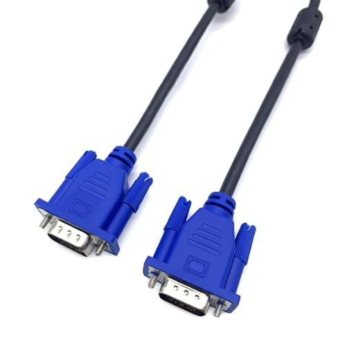 YCSONLY 1.5m VGA to VGA Cable Full HD 1080P Monitor Cable Male to Male Fully Shielded for PC Laptop Monitor Projector Home Office