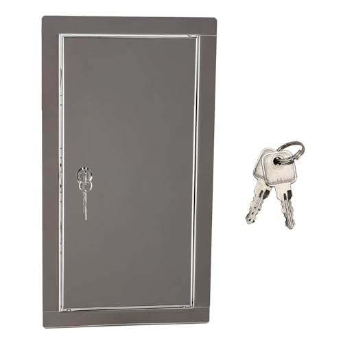 KOTARBAU® Puerta de inspección, 40 x 60 cm, Acero inoxidable, Panel de acceso, Compuerta de fácil acceso, Puerta de revisión, Trampilla para pared o techo, Plateada, Cerradura con llave