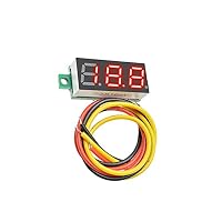 GTIWUNG 6 Stück Mini Digital Voltmeter, DC 0,28 Zoll Drei-Draht Spannungsprüfer, DC 0-100 V Mini Digital Voltmeter Messgerät Tester Led-anzeige Verpolungsschutz und Genaue Druckmessung, Rot – Ansicht 2