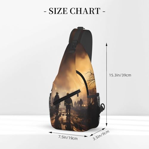 Mochila unisex de poliéster con estampado de bomberos miniatura 3