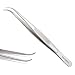 Lab Tweezers High Precision Forceps, Fine Strong Curved Point Tweezers, Stainless Steel (5.5 Inch)