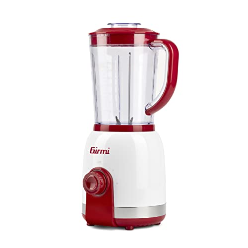 Girmi FR27 Batidora de vaso, 350W, 2 velocidades, Pulse, Capacidad del vaso 1 Litro, 6 cuchillas...