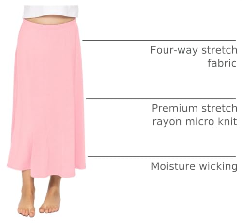 Image of STRETCH IS COMFORT Girls Skirts Flowy A Line Knee Length and Ankle Length | Elastic Waist, Kids School Skirt, Girls Maxi Skirt, Black Skirt For Girls, Faldas Para Ninas, Girls Long Skirt, Long skirts