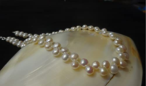 Collier petites perles de culture d'eau douce deux rangs blanche, le cadeau de bijoux idéal - 5