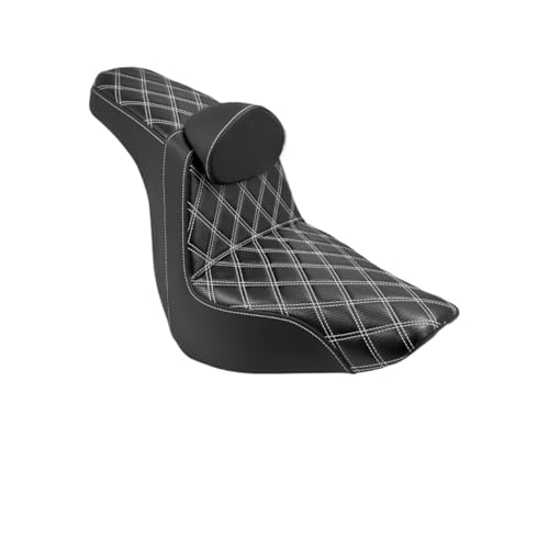Asiento de motocicleta doble premium con respaldo para Softail Low Rider FXLRST