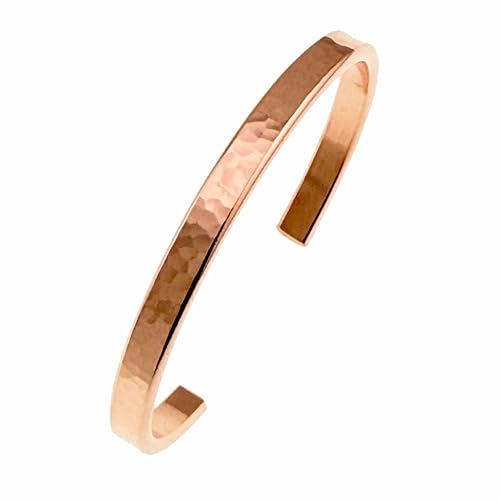 John S. Brana Hammered Copper Cuff Bracelet - Lightweight - 100% Uncoated Solid Copper
