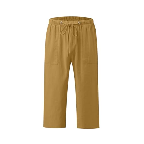 2025 Summer Capri Pants for Women High Waisted Wide Leg Lounge Pant Drawstring Causal Palazzo Trousers with Pockets4