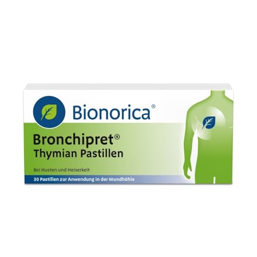 Bronchipret Thymian Pastillen - Natürlich bei Hustenreiz und Heiserkeit praktische Lutschpastillen bei Husten und Heiserkeit für zwischendurch für Erwachsene und Kinder ab 6 Jahren 30 St