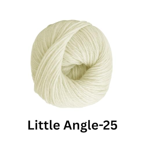 Image of VCR 4 Ply Off White Little Angle Yarn, 25 Grams, 92 Meters Length, 100% Acrylic Soft Baby Knitting Yarn for Crochet, Newborn Sweaters, Soft Baby Socks, Mittens and Leggings, Pack of 1