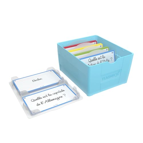 Oxford Flashbox, Box zum Aufbewahren, Überarbeiten und Scannen von Karteikarten 2.0 (7,5 x 12,5 cm)