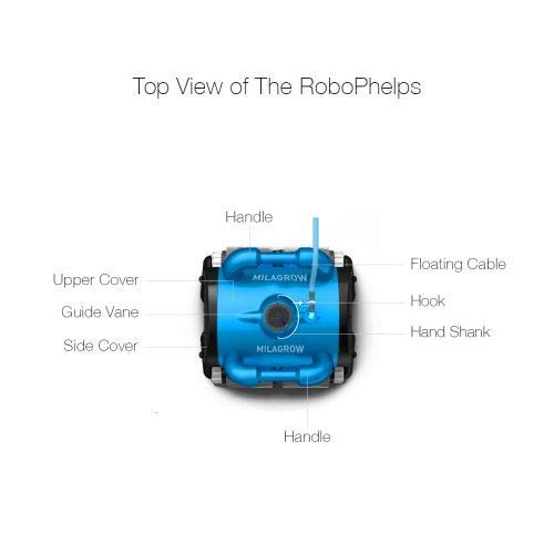 Image of MILAGROW RoboPhelps 25 Professional Swimming Pool Cleaning Robot, Suitable for Upto 50 Meter Pool Length, Cleans Upto 2100 Sq Ft in 2 Hours, Filters 18000 Liters /Hour, 2 Powerful Motors