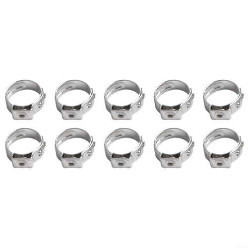 Efficace sigillatura con questo set di dieci raccordi a crimpare in acciaio inox per i tuoi progetti di tubi (11,3 mm)