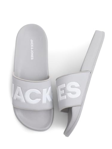 Image of JACK&JONES Men's Logo Print Pool Sliders