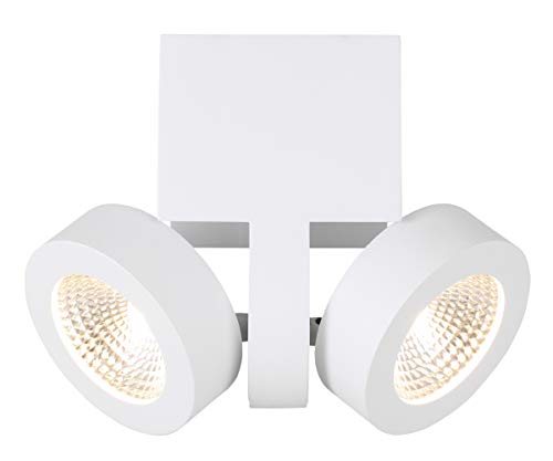 Preisvergleich Produktbild BETLING Led Deckenlampe, 2-flammig Deckenleuchte, dreh- und schwenkbar Deckenstrahler, Wandlampe Flurlampe, Deckenspot mit Cree Chip 2x10W Warmweiß, Richtungs für Treppenhaus Flur Heim Büro, Weiss